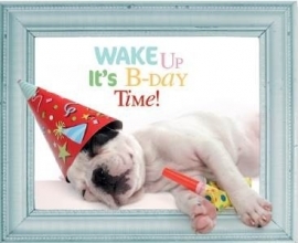 Wenskaart Wake Up it's party time