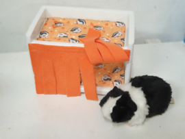 Stapelbed Cavia Print Cavia Hartjes & Bloemetjes Oranje van RoosjeRosalie ®