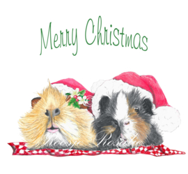 Kerstkaart Cavia Kaart Charlie & BenBen 