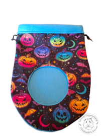 Hooizak deluxe " Halloween pompoen " blauw