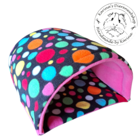 Slaap Tunnel " fleece multicolor stippen "