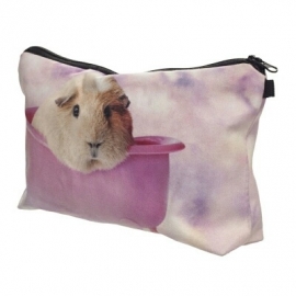 Make up tas /  kleine toilet tas / etui Cavia in bad