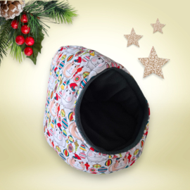 Theemuts   " Cavia Print  KERST kerstballen "