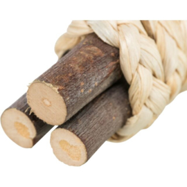 Knaagspeelgoed hout met stro