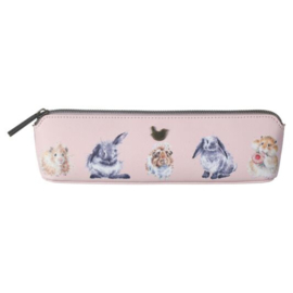 Make Up tas / Pennen Etui Cavia Konijn Hamster Piggy in the Middle Wrendale Design Ltd