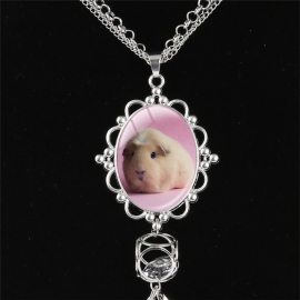 Lange ketting met hanger Cavia Roze