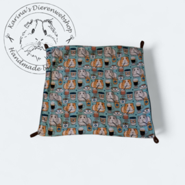 Enkele Hangmat " Cavia Print Coffee`