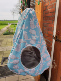 Hangend Huis/hangmat met pee pad/baleinen voor bv chinchilla of rat ....... custom made