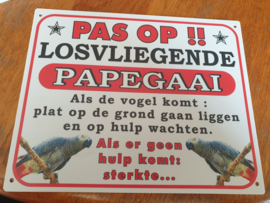 Waakbord Losvliegende papegaai