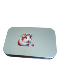 Opbergblikje Cavia bloemenkrans