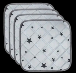 4 x anti plas mat  30 x 30 cm Sterren