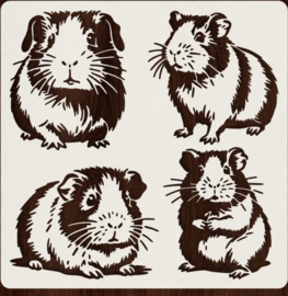 Stencil Tekensjabloon Sjabloonset Mal met Cavia's klein B