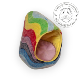 Theemuts XL   " regenboog wellness fleece "