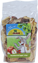 JR Farm knaagdier rozenbottel/appel chips, 125 gram
