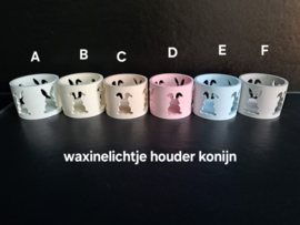 Waxine Licht houder Konijn : kleur A