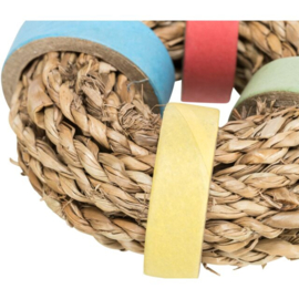 Zeegras ring met papieren ringen
