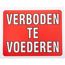 Verboden te voederen