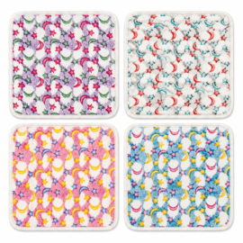 4 x anti plas mat  30 x 30 cm Moon & Stars