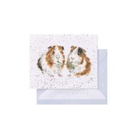 mini card Cavia  " Lettuce Be Friends " - Wrendale Designs