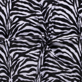 Anti plas Deken XL  .....  Velboa Zebra / blauwe achterkant
