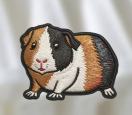 Opstrijkpatroon Strijk patch cavia driekleur