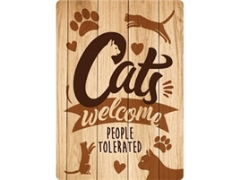 Waakbord blik Cats Welcome