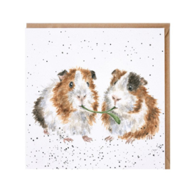 Cavia Kaart " Lettuce Be Friends " Wrendale Designs