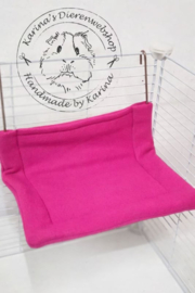 Hangmat  "knaagdier"  XL .... Fleece hard roze / fuchsia