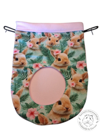 Hooizak Deluxe  "  dwergkonijntje roze  "