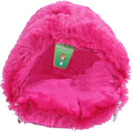 knaagdier slaapzak pluche roze , 25 cm.