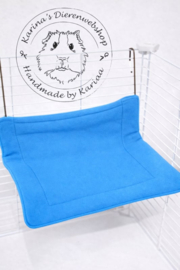 Hangmat  "knaagdier"  XL .... Fleece Aqua Blauw