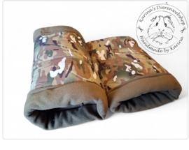 Handgemaakte Set Slaapzak & Tunnel Hartjes Camouflage leger