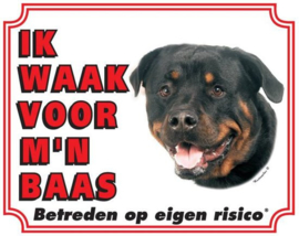 ik waak voor mijn baas rottweiler full color