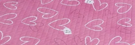 Kooi mat  120 x 80 cm Hartjes Roze