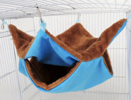 Hangmat dubbel blauw/bruin