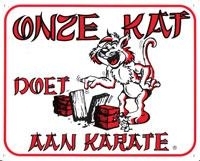 Waakbord "onze kat doet aan karate"