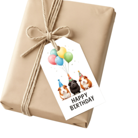 Cadeau kaartje Cavia " Happy Birthday "