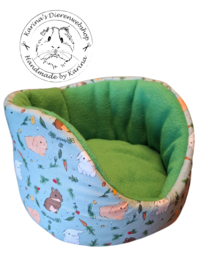 Snuggle bed  " Konijnen Groen "