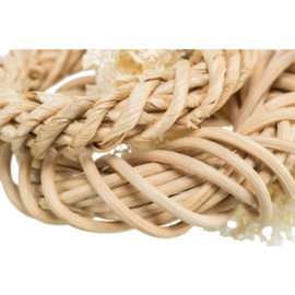 Trio Luffa rotan maisblad ring