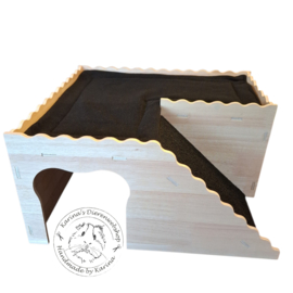 Losse fleece liner voor MEGA houten huis met trap ............ custom made