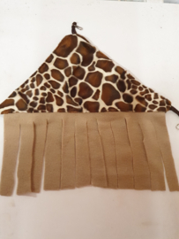 Schuil hoek hangmat  Giraffe lichtbruine sliertjes