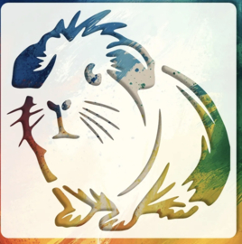 Stencil Tekensjabloon Sjabloonset Mal met Cavia