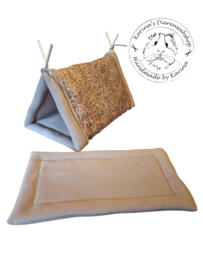 TENT met fleece liner .... Hooi
