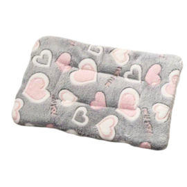 Losse kussen " wellness Hartjes roze grijs "