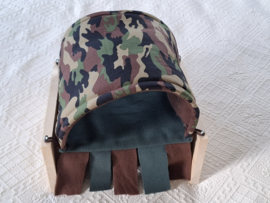 Vrijstaande Hangmat Set staander met schuil hangmat / tunnel  Camouflage leger print