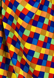 Multicolor Blokjes anti pilling fleece    (meerprijs voor fleece liner / pee pad in deze kleur