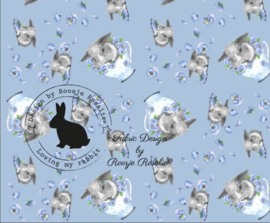 Bunny Snuggle Bed " Hop&Flop " L .... Custom Made van stof van Roosje Rosalie