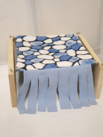 Schuil hangmat voor vrijstaande houten hangmat staander "Wellness Blue Stones "