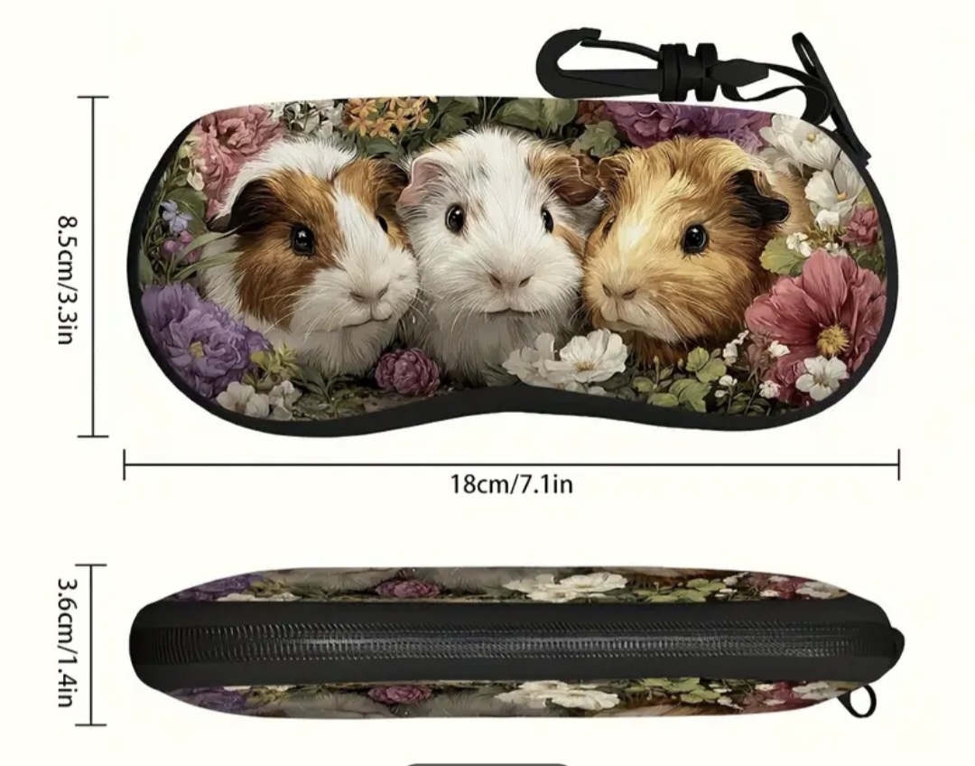 Brillenkoker Beschermhoes Zonnebril / bril met drie Cavia's