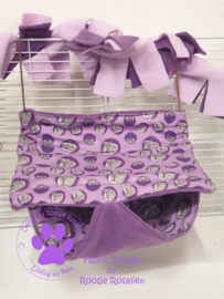 Dubbele Hangmat XL "Ratjes Purple "Roosje Rosalie